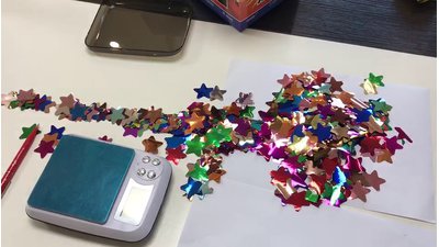 #25206 colorfull confetti 50CM，colorfull stars (metallic paper)