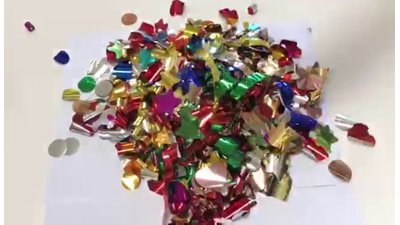 #25213 colorfull confetti 60CM,metallic colorfull paper, different shape also have streamers