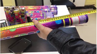 #25222 colorfull confetti 60CM，gold paper round shape, PET material
