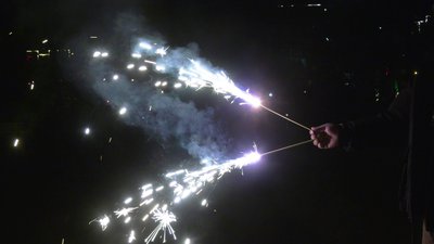#28232 Hand hold colorful flame