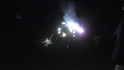 #28236 Hand hold colorful flame